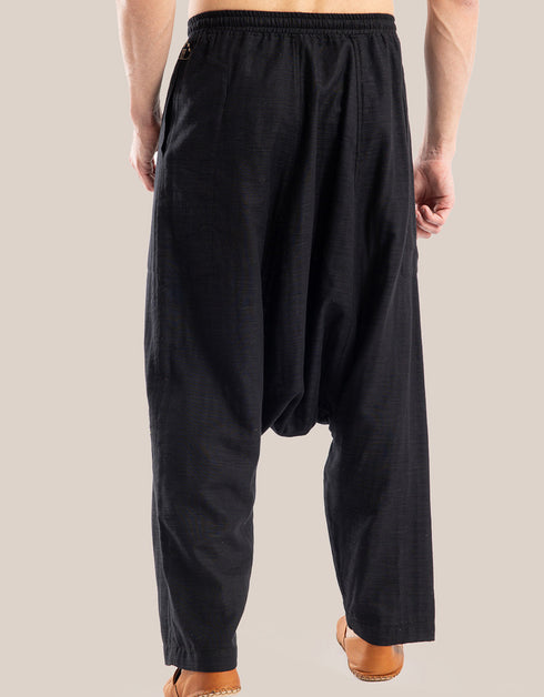 Harem pants with drawstring detail embroidery